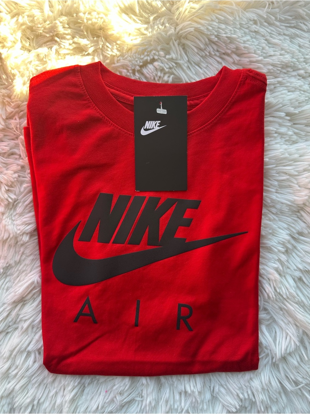 Kids Nike Red T-Shirt with Black Swoosh New size medium